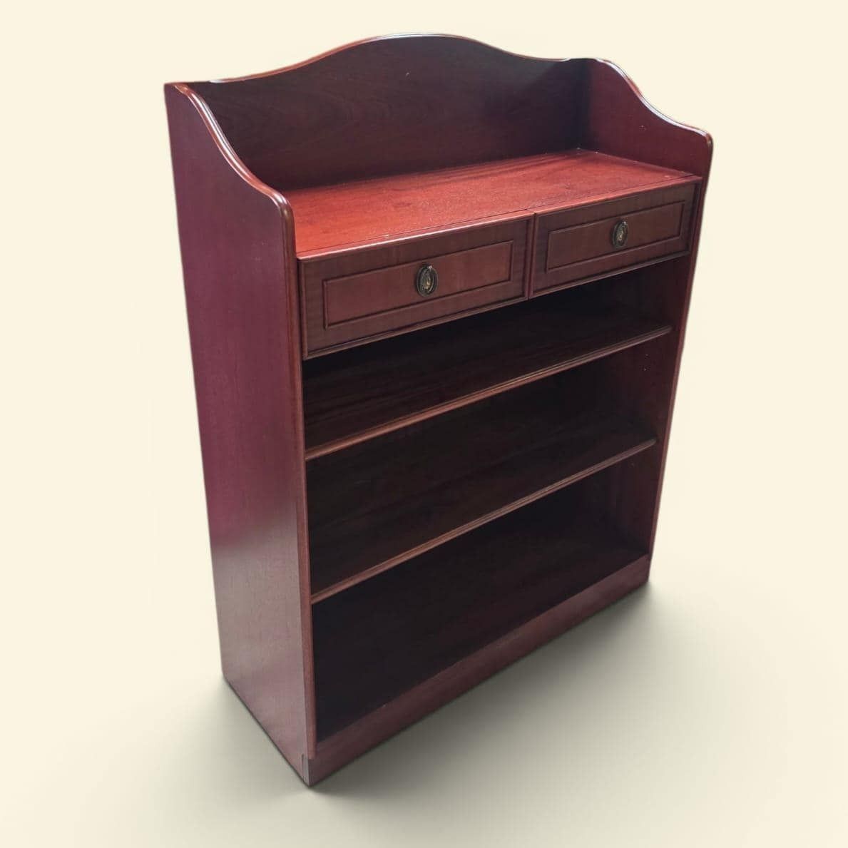 Vintage Open Bookcase With Drawers / Nathan Furniture / C1970 photo for sale