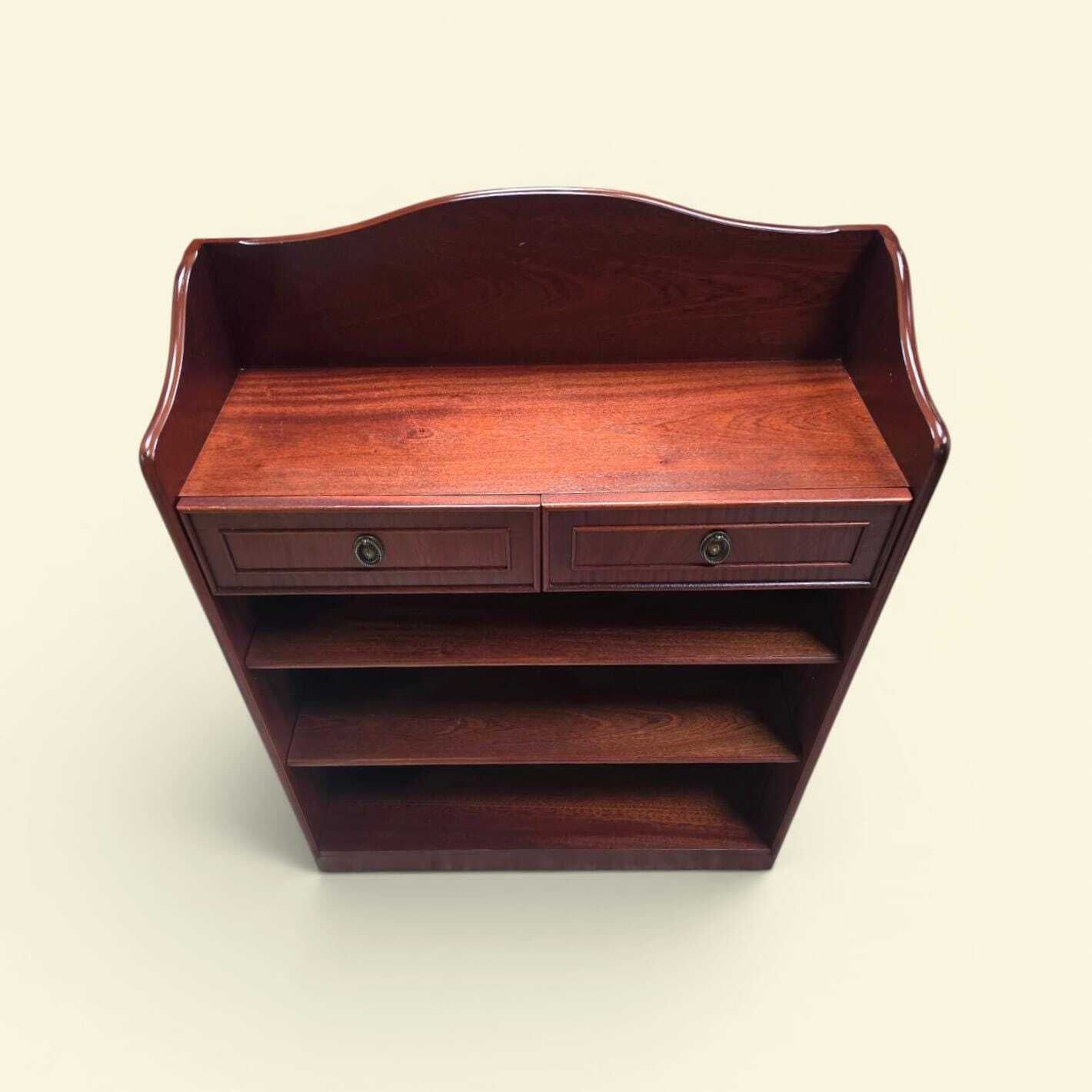 Vintage Open Bookcase With Drawers / Nathan Furniture / C1970 photo 300.0