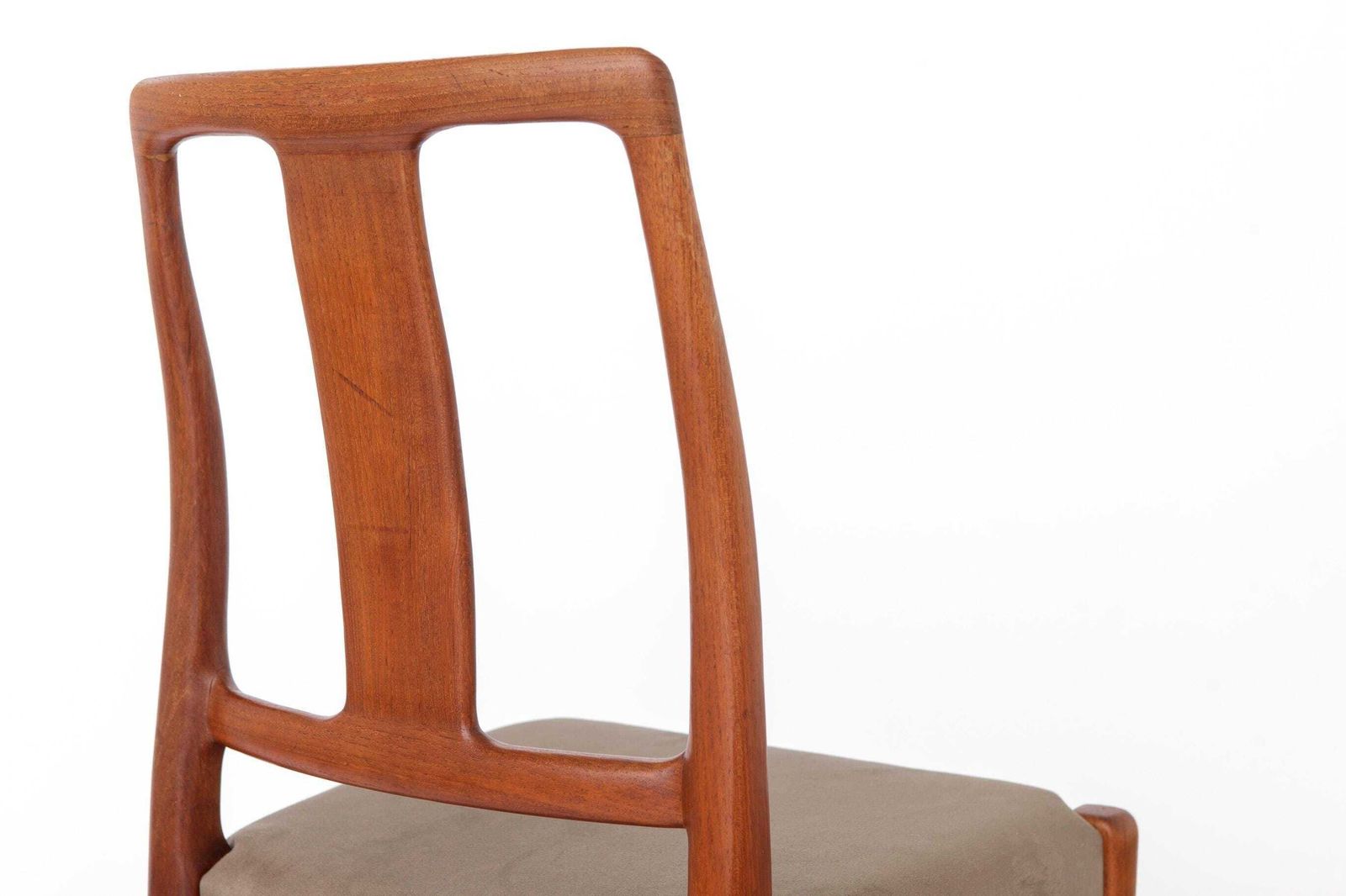 Set van 4 vintage D Scan eetkamerstoelen, Singapore jaren 1960, Danish Modern mid-century stoelen, opnieuw bekleed hardhouten eetkamerstoelen photo buy