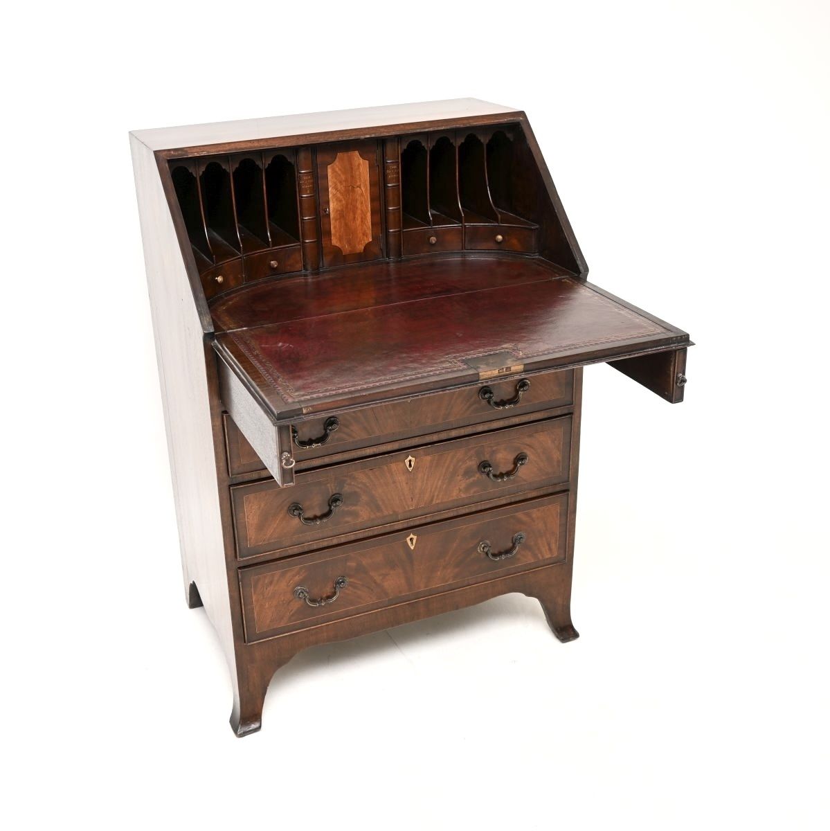 Antique Georgian Period Bureau Desk In Mahogany