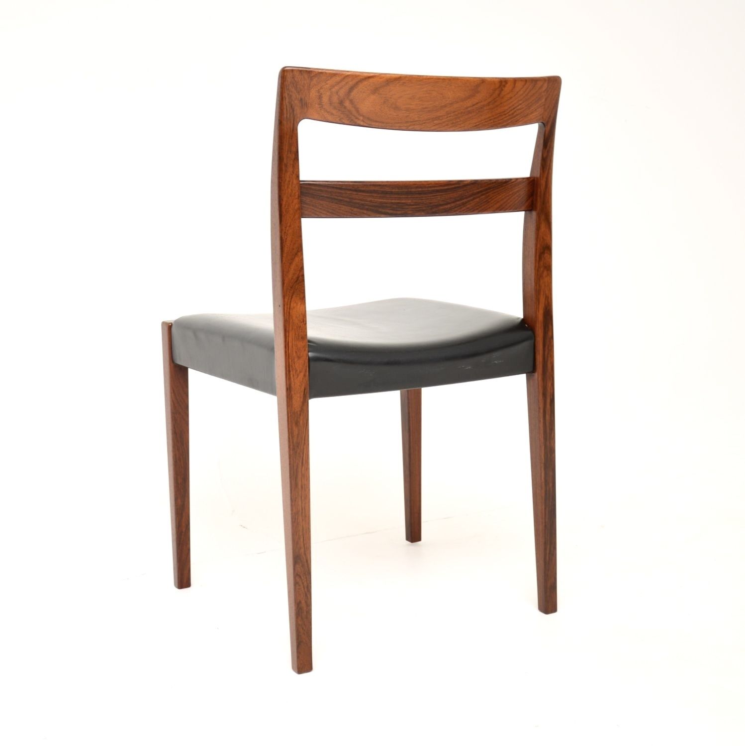 Set Of Six Swedish Vintage Rosewood And Leather Dining Chairs By Nils Jonsson photo 1625.0