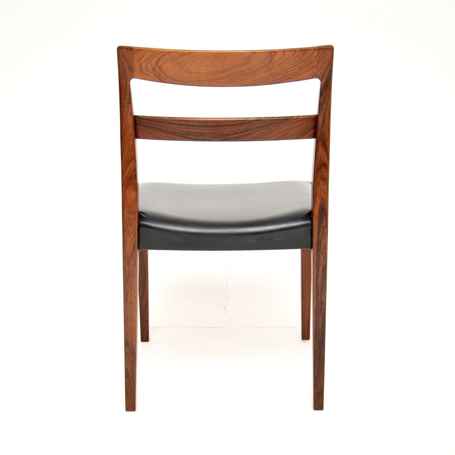 photo furniture Set Of Six Swedish Vintage Rosewood And Leather Dining Chairs By Nils Jonsson
