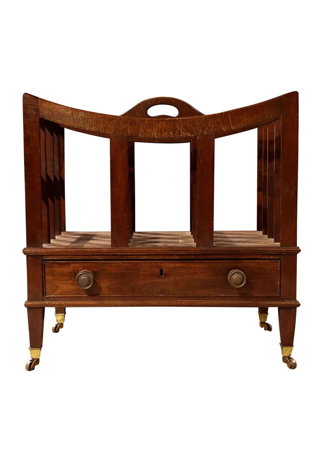 Edwardian Mahogany Canterbury / Sheet Music Cabinet With Drawer, C.1900–1920