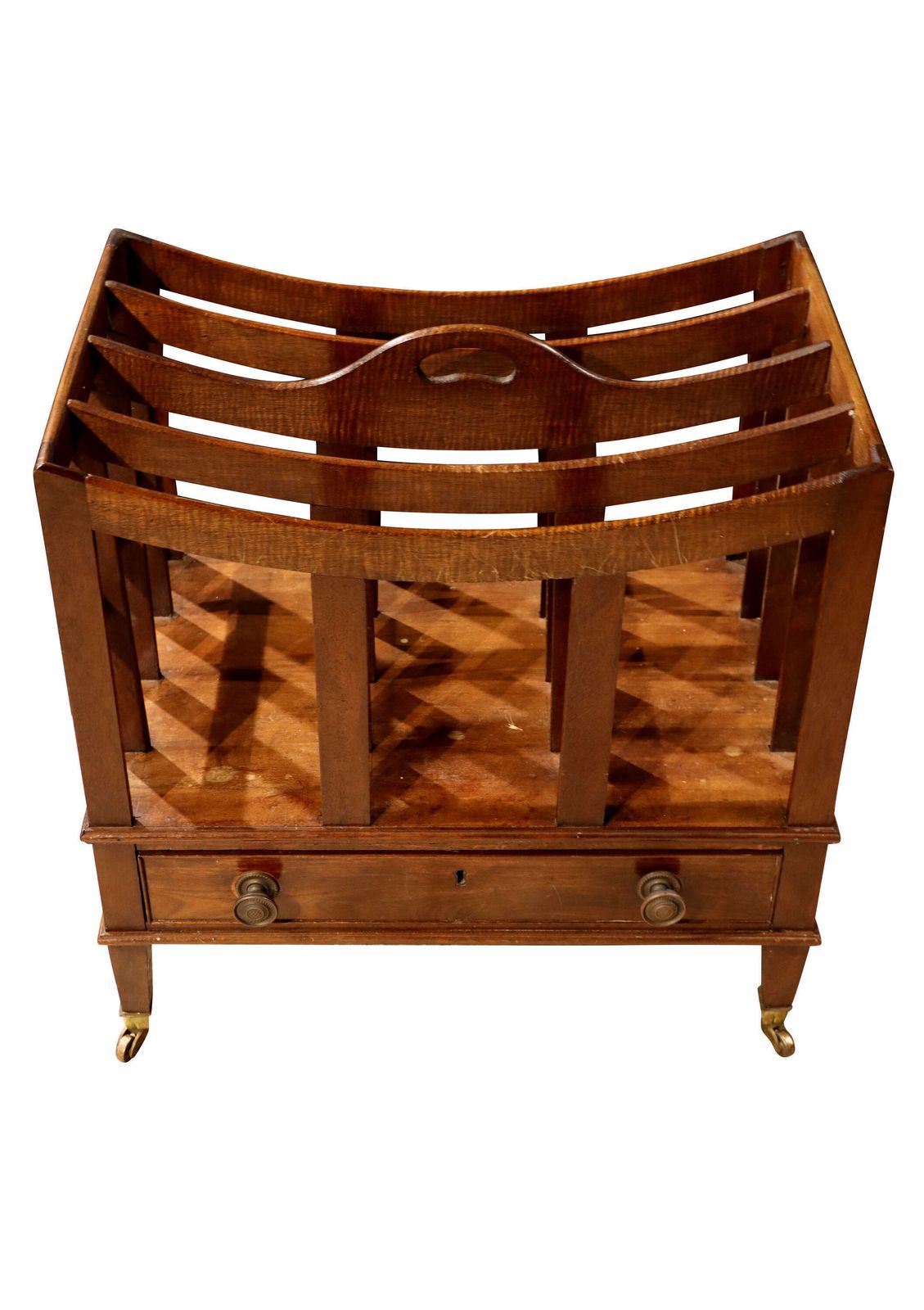 Edwardian Mahogany Canterbury / Sheet Music Cabinet With Drawer, C.1900–1920 photo for sale