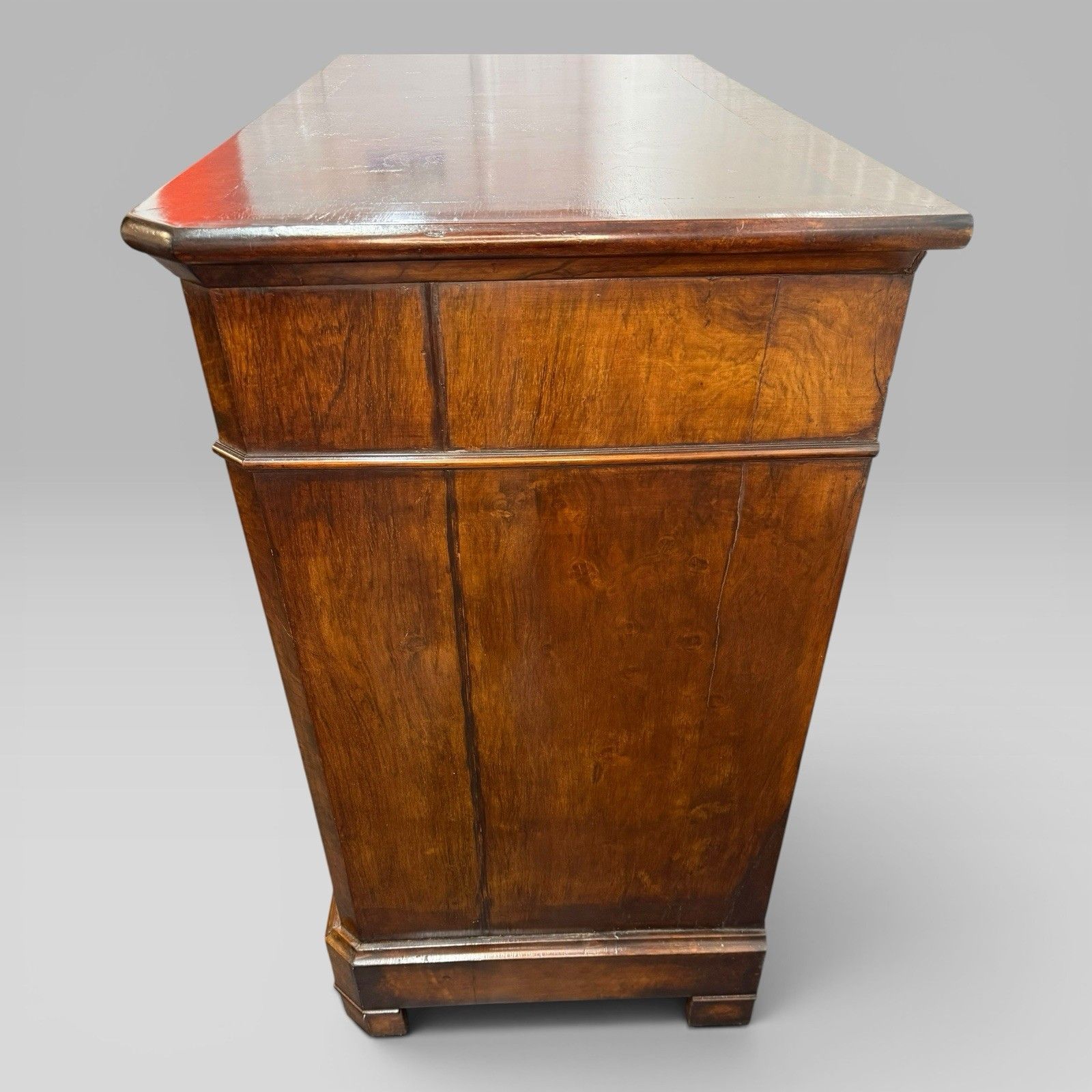 photo furniture Antique French Provincial Walnut Commode With Mahogany Crossbanding