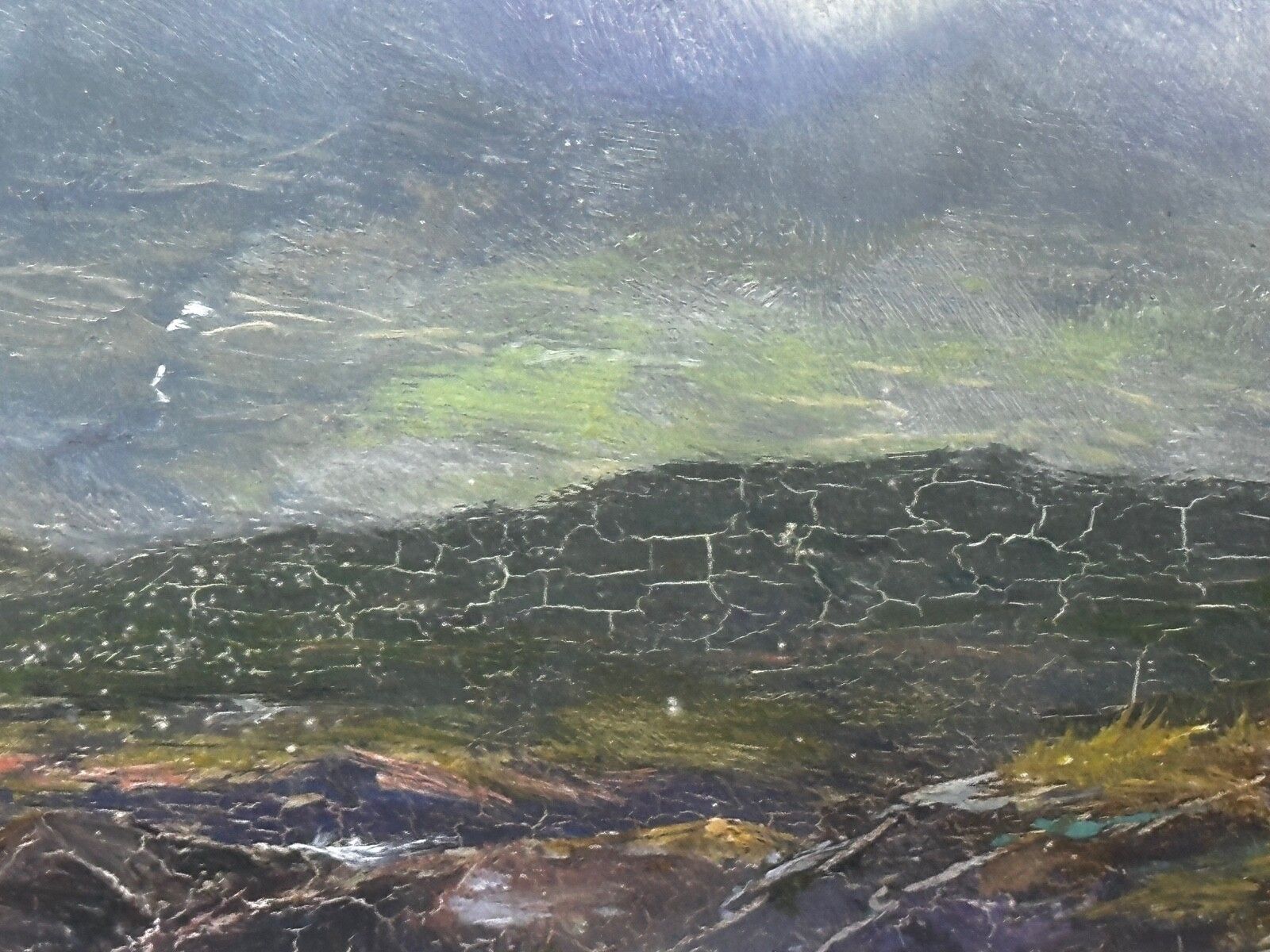 photo vinterior Victorian Oil Painting View The Glen Sligachan Skye Scotland By Louis Bosworth Hurt