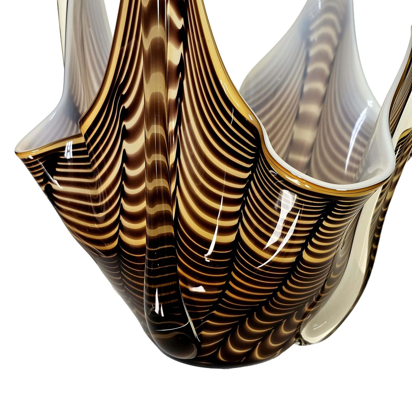 photo vinterior Vintage Fazzoletto Vase   1970s Murano Glass Handkerchief 31.5cm Splash Vase