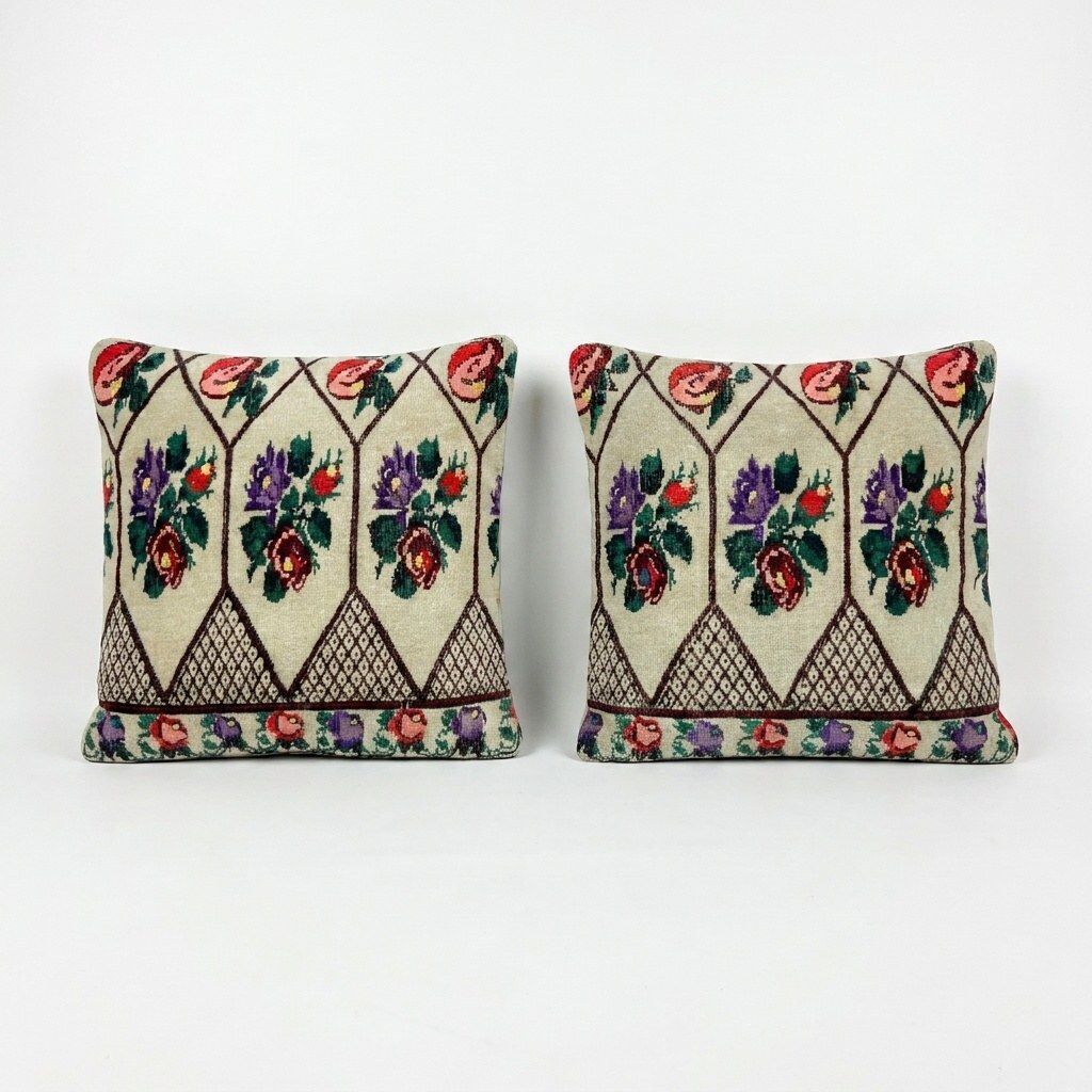 Housse de coussin kilim turc 50 x 50 cm, lot de deux