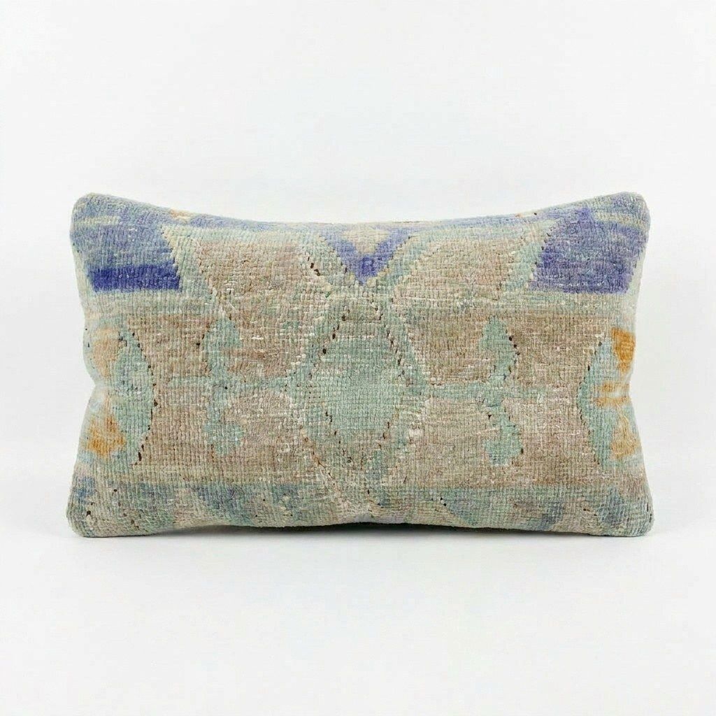 Housse de coussin lombaire kilim rayé 29 x 60 cm & 39 x 60 cm, lot de deux