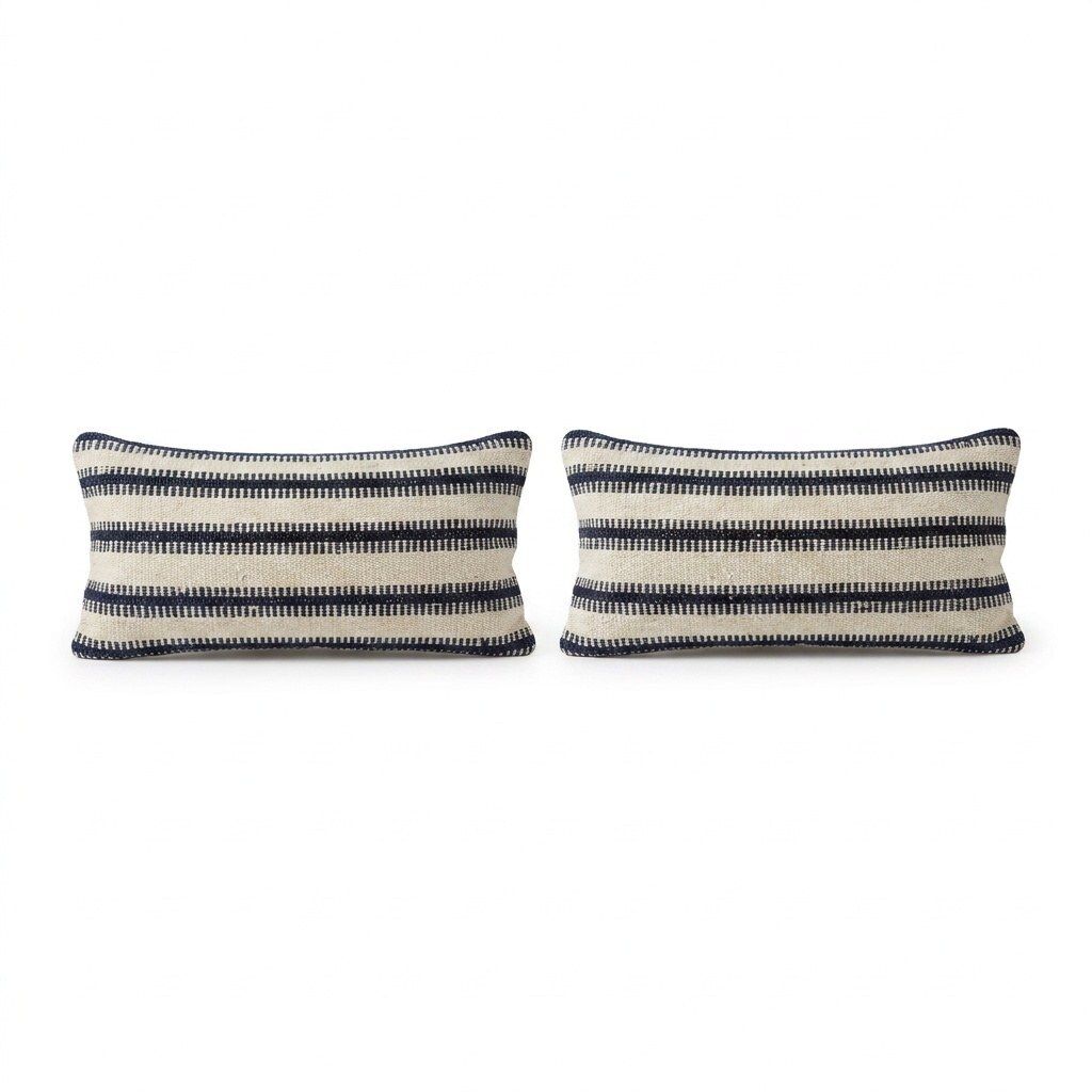 Bohemian Turkse Kilim Lendenkussenhoes 25 x 50 cm, set van twee
