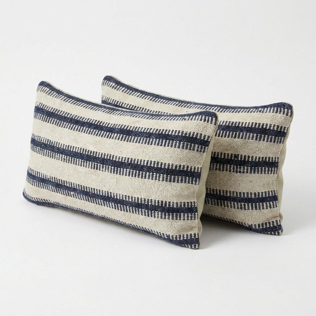 Bohemian Turkse Kilim Lendenkussenhoes 25 x 50 cm, set van twee photo furniture