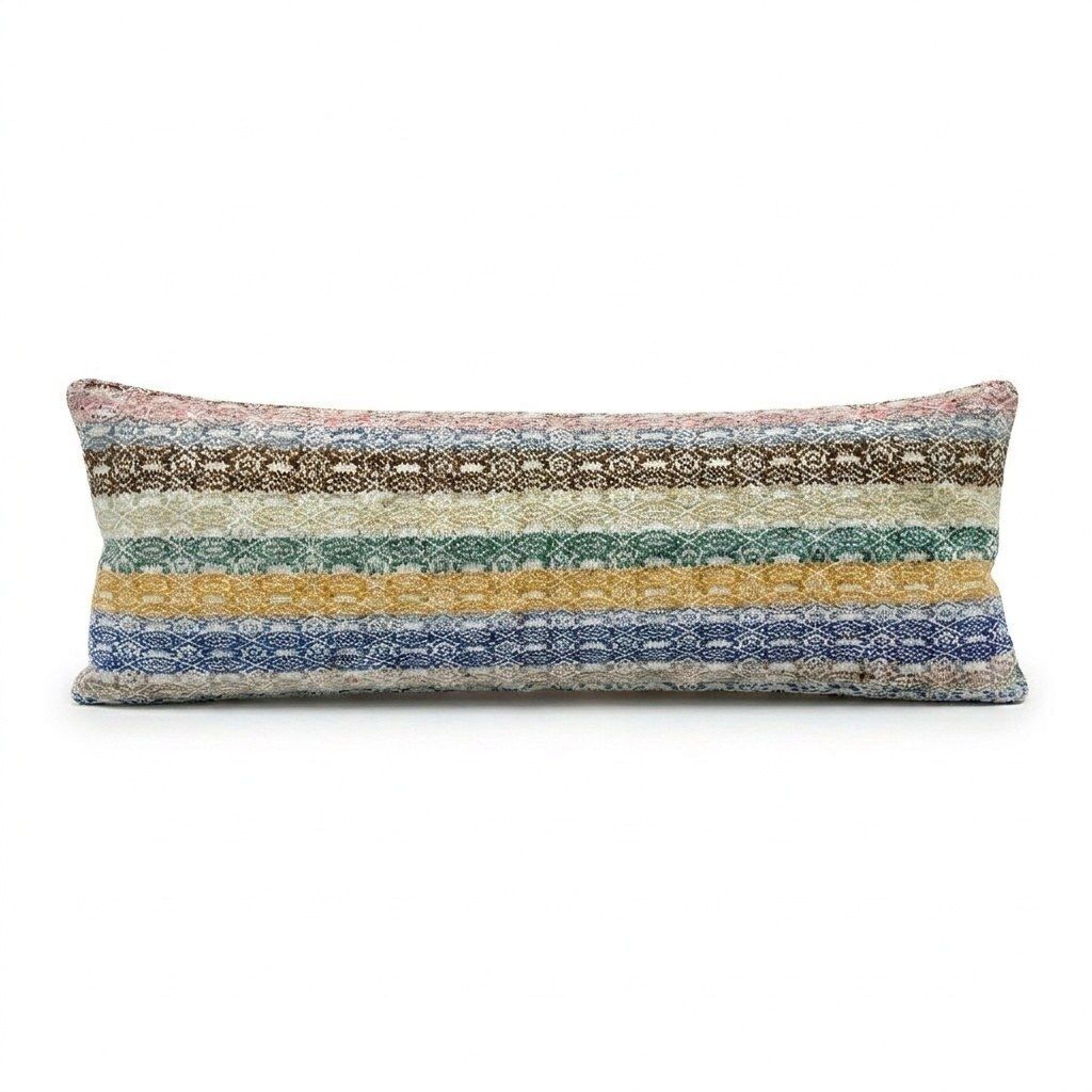Bohemian Turkish Kilim Lumbar Pillow Cover 44 X 126 Cm