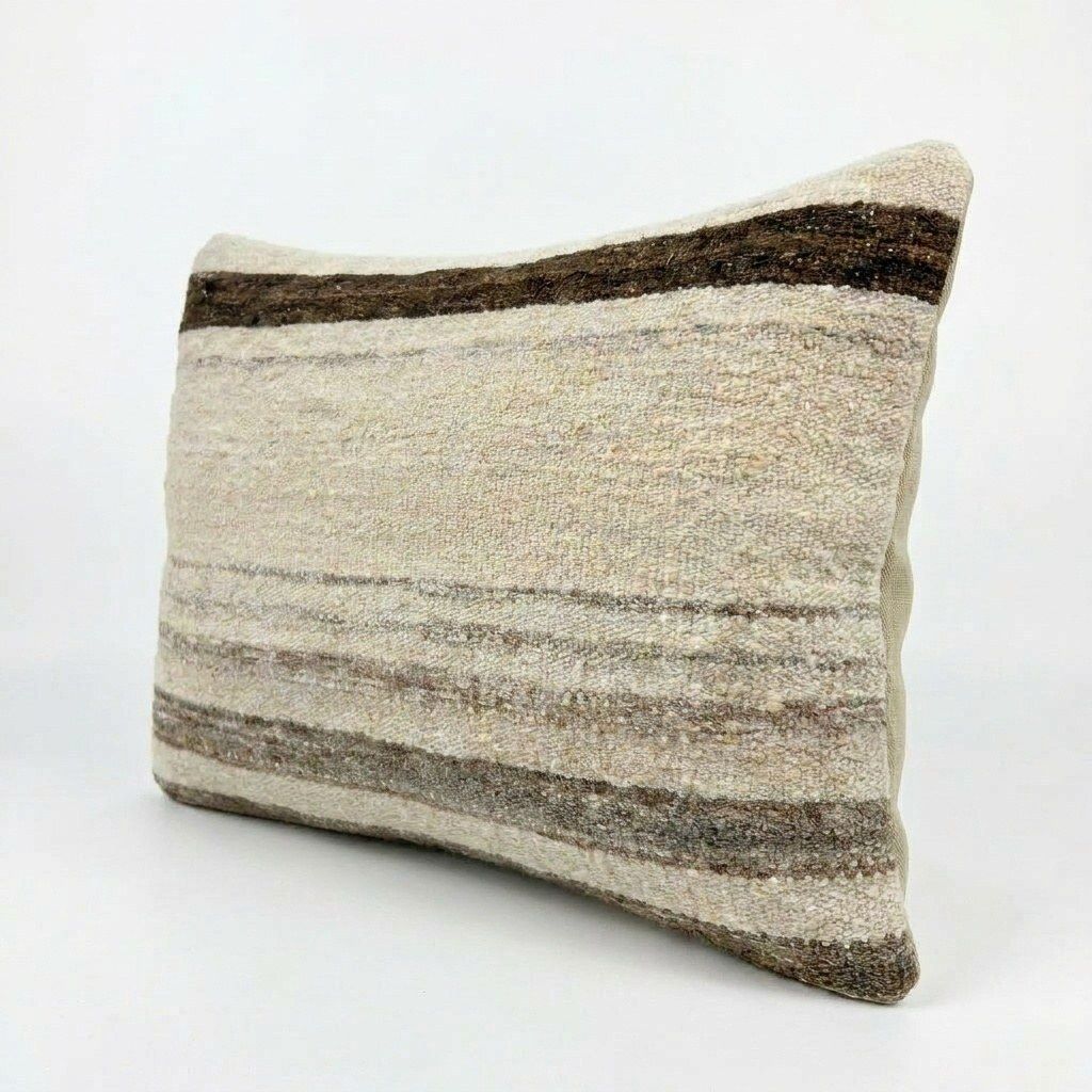 Hand Woven Kilim Lumbar Pillow Cover 41 X 59 Cm photo for sale