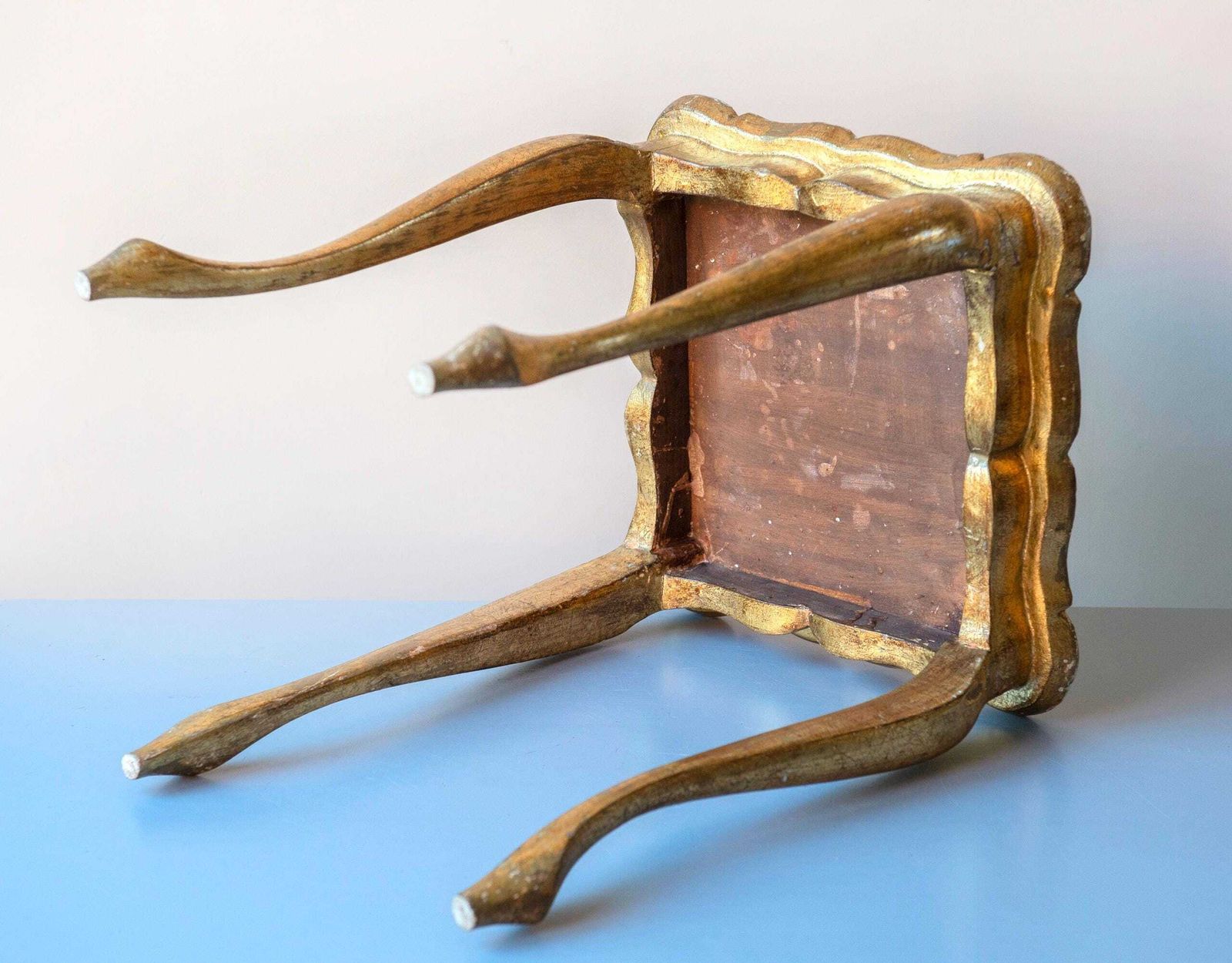 photo for sale Vintage Florentine Giltwood Side Table   Italian Accent Table   Plant Stand, 1960s