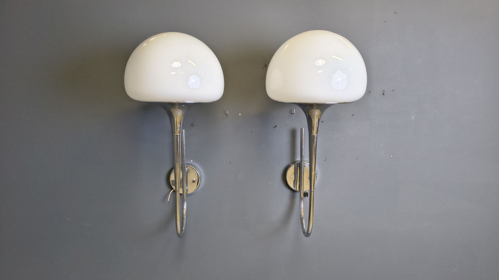 Mid Century Italian Wall Lamps By Goffredo Reggiani For Reggiani  Set Of 2