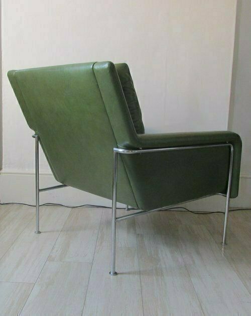 Vintage Leather Chrome Lounge Chair Fritz Hansen Era photo 3450.0