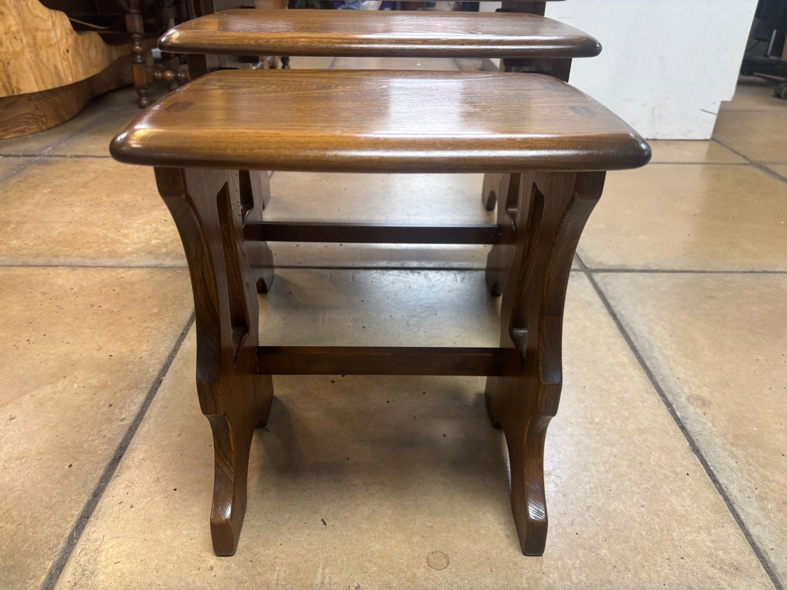 Retro Ercol Golden Dawn Nest Of Tables photo 195.0