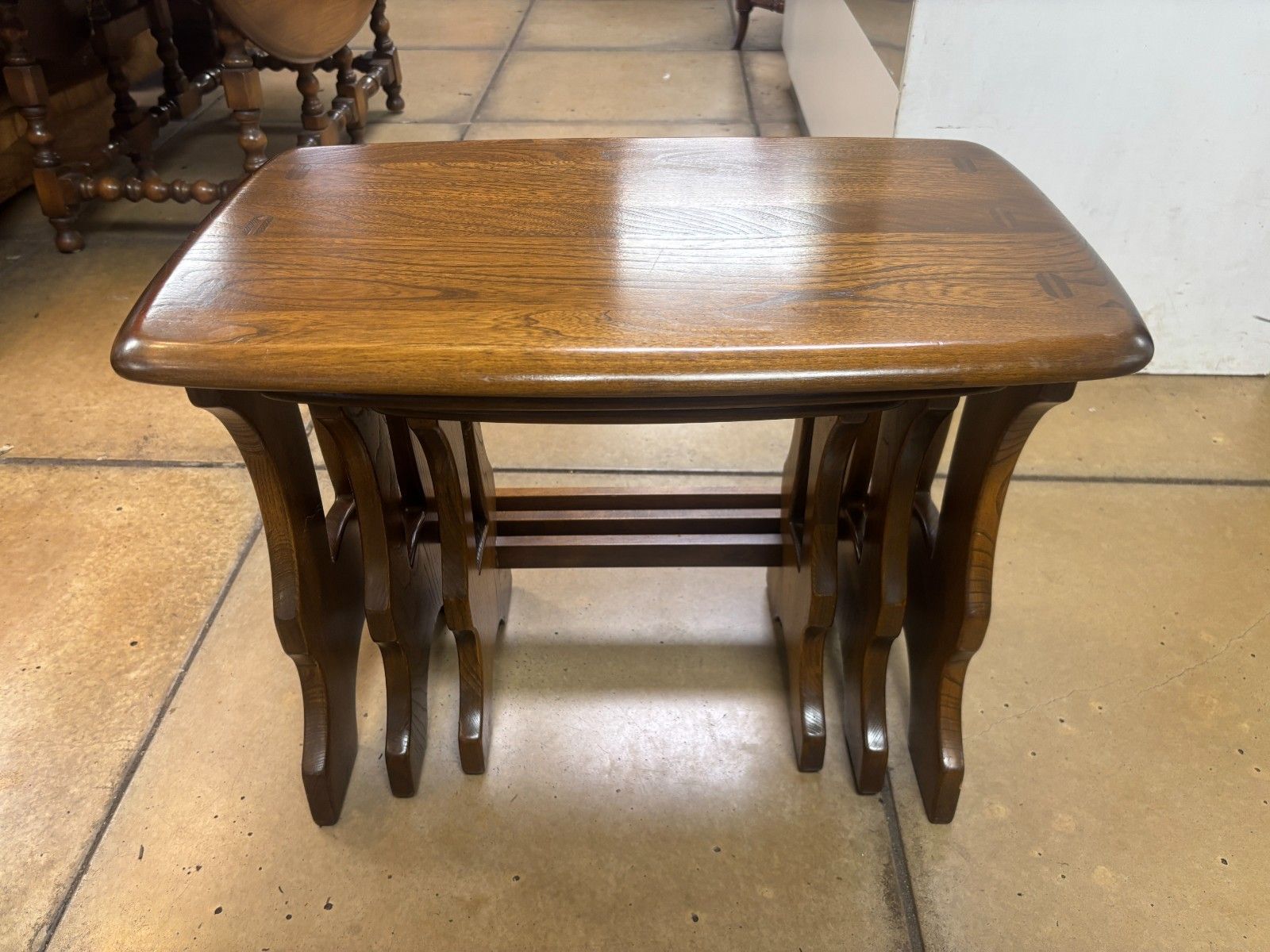195.0 Retro Ercol Golden Dawn Nest Of Tables photo