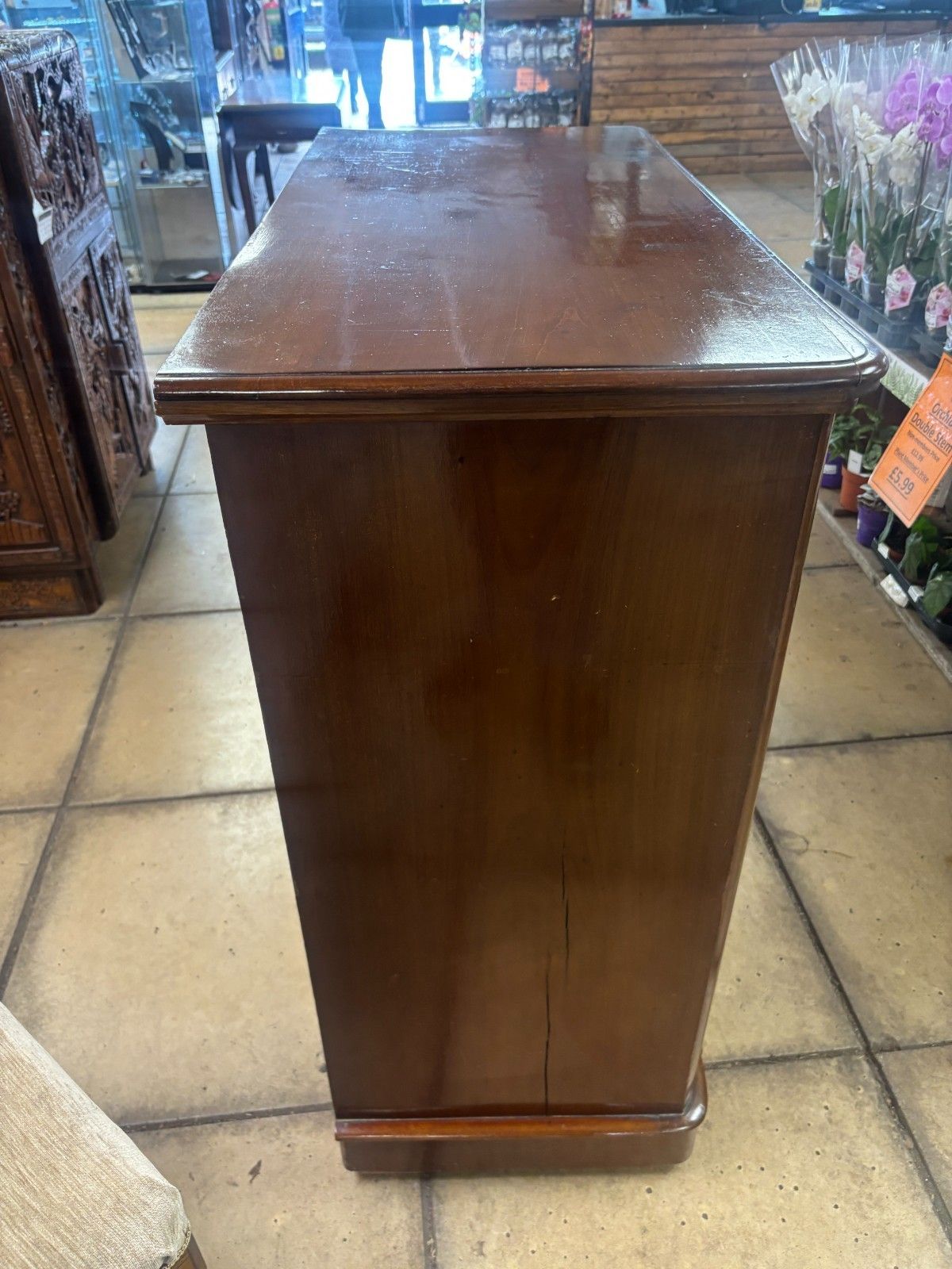 Antique Late Victorian Mahogany Two Over Three Chest Of Drawers As Found photo 295.0