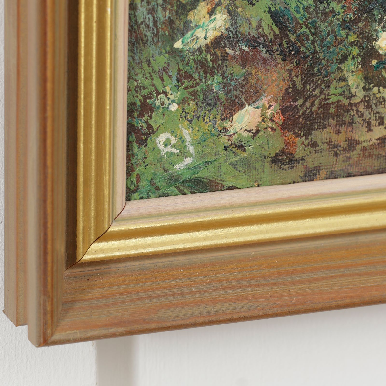 Vintage Oil On Board – After Renoir “Woman In A Garden” photo vinterior