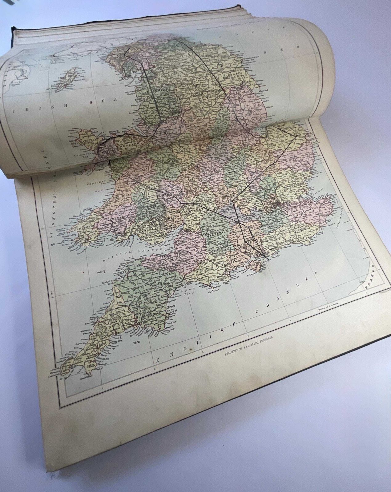 photo buy Rare 1884 Elephant Folio Black’s General Atlas – Hms Crocodile Royal Navy Provenance (1891)