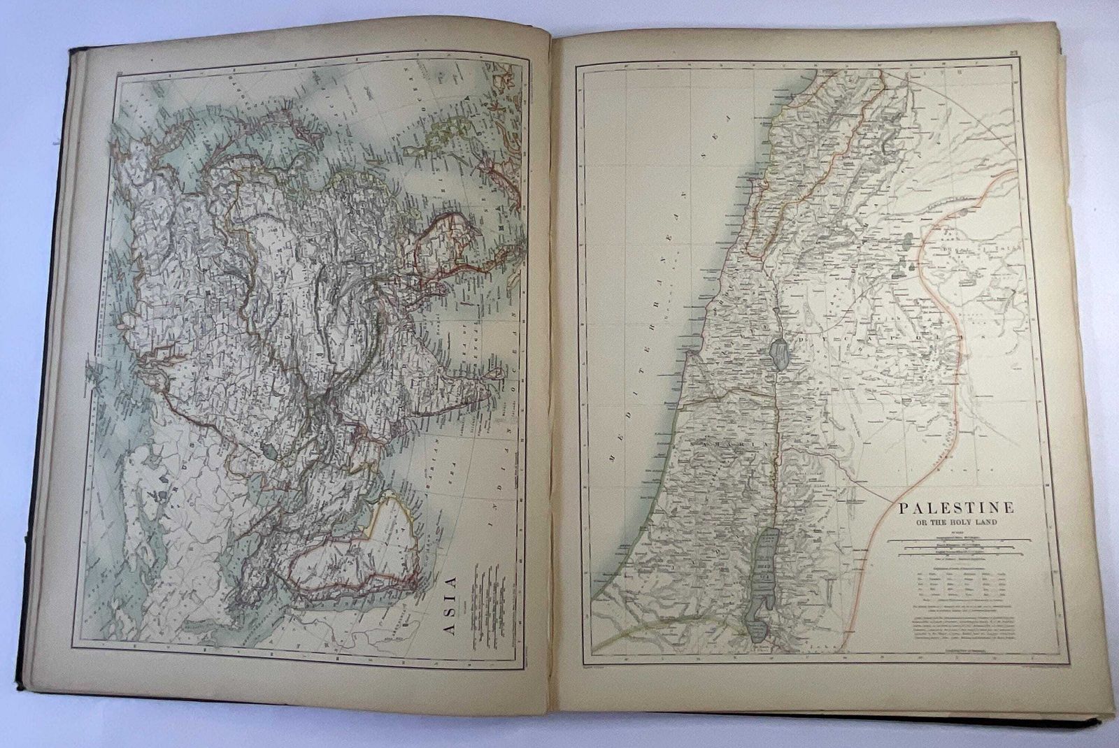 585.0 Imperial 1893 Elephant Folio Cosmographic World Atlas From The Library Of Sir Theodore Cracraft Hope (Imperial India Railway Builder) photo