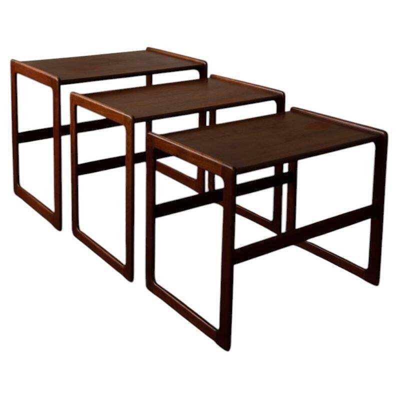 Danish Teak Nesting Tables By Arne Hovmand Olsen For Mogens Kold, 1960s