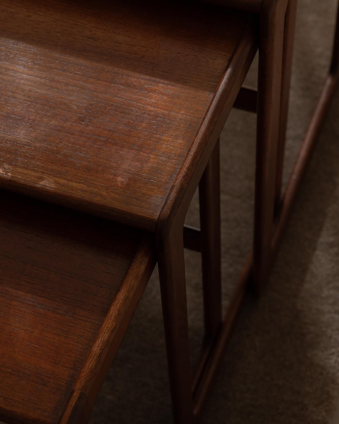photo buy Danish Teak Nesting Tables By Arne Hovmand Olsen For Mogens Kold, 1960s