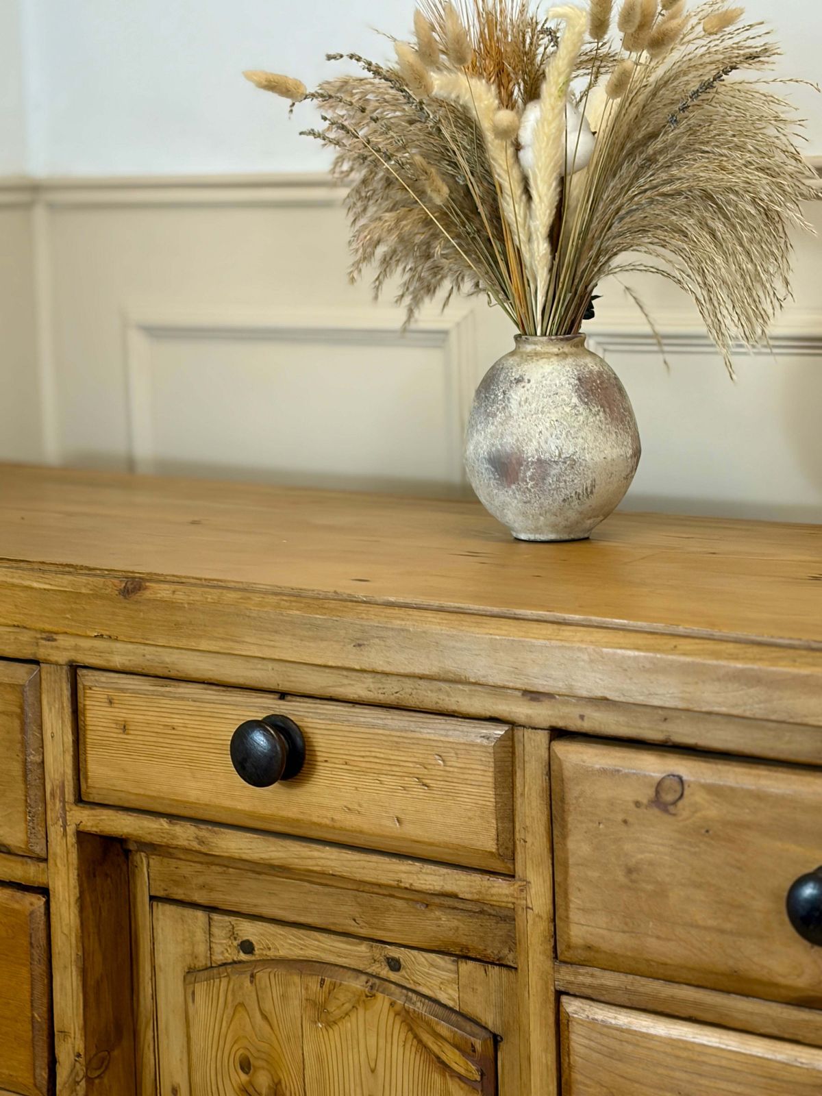 Antique Farmhouse Pine Sideboard photo furniture