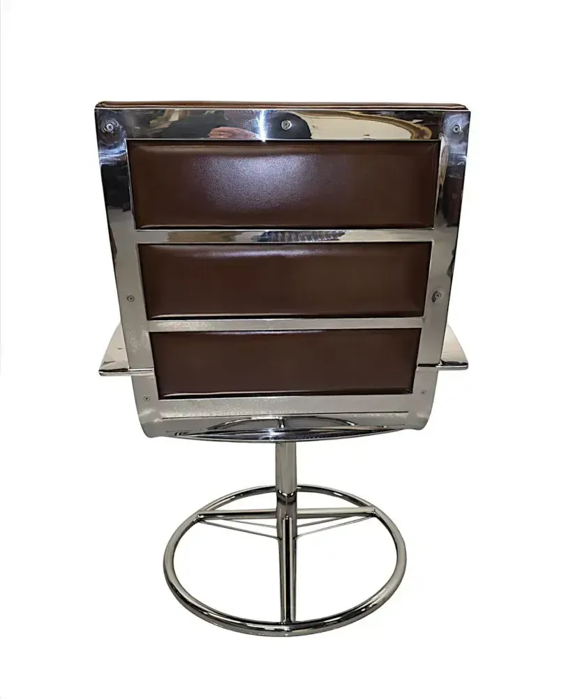 Bureaustoel of Kantoorstoel in Mid-Century Stijl, Leer en Chroom, Draaibaar photo buy