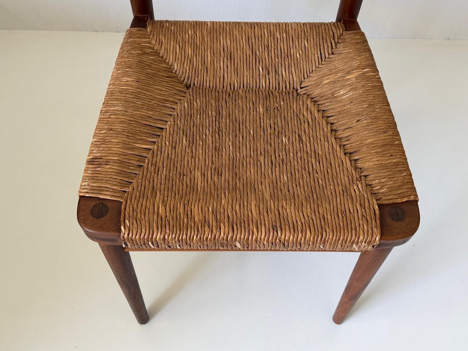 photo for sale Straw And Teak Pair Of Chairs, 1960s, Denmark