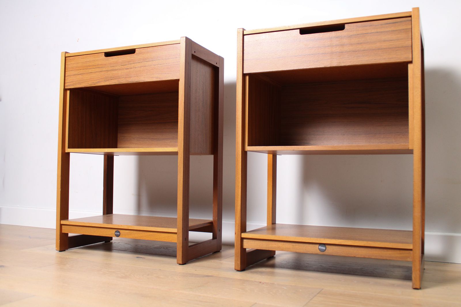 A Pair Of Vintage Mid Century Myer Beside Tables photo for sale