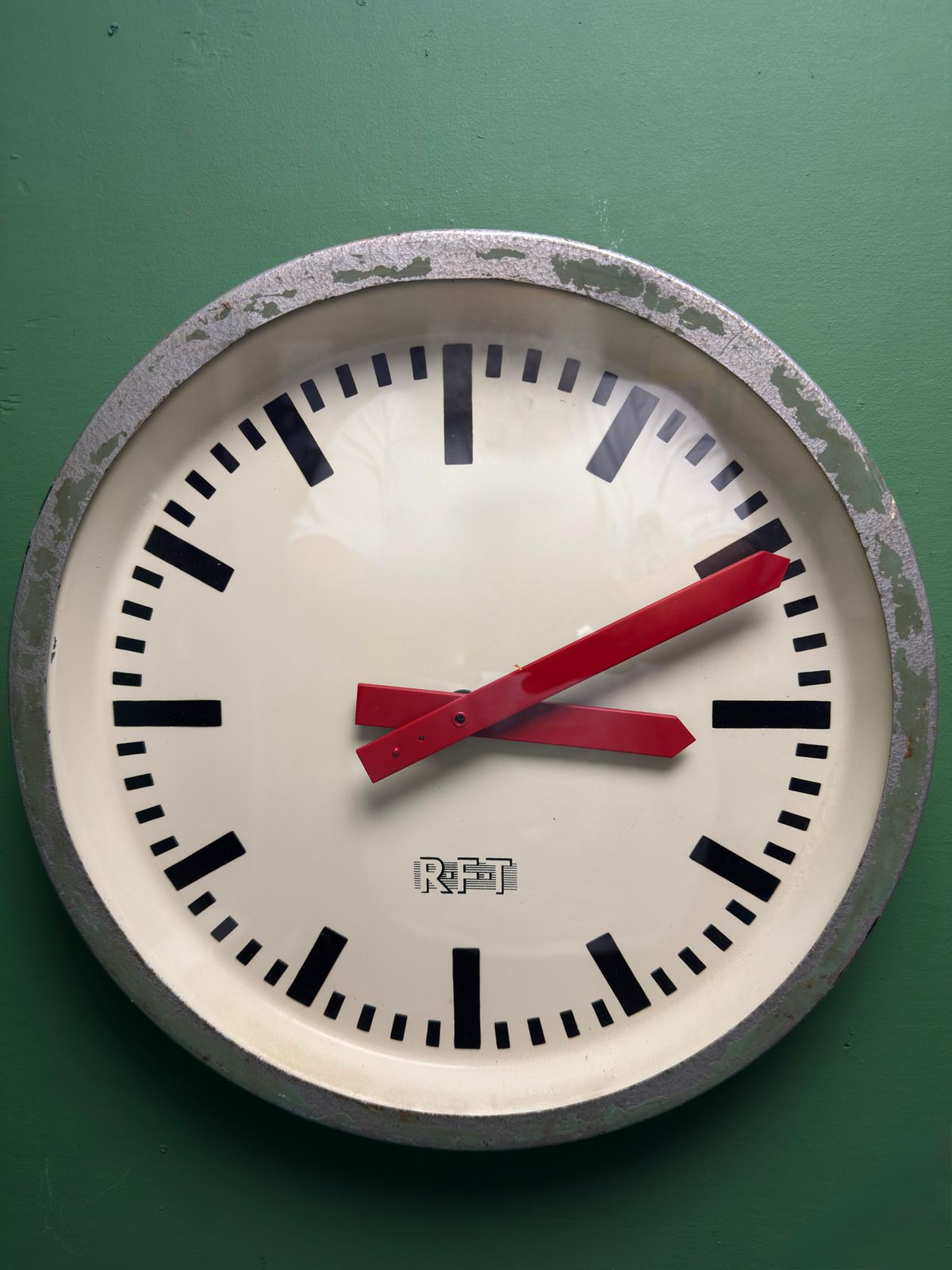 1970s East German Industrial Factory Clock By Rft photo furniture