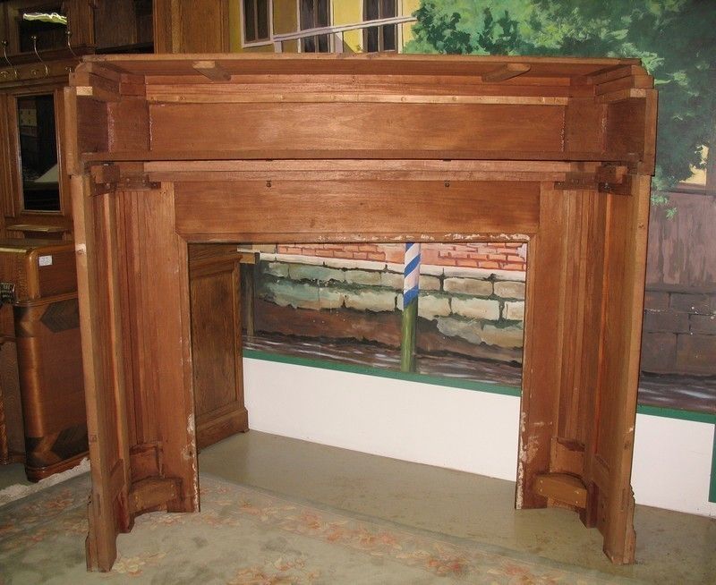 Mahogany Fireplace Surround Art Déco photo Home Fixtures