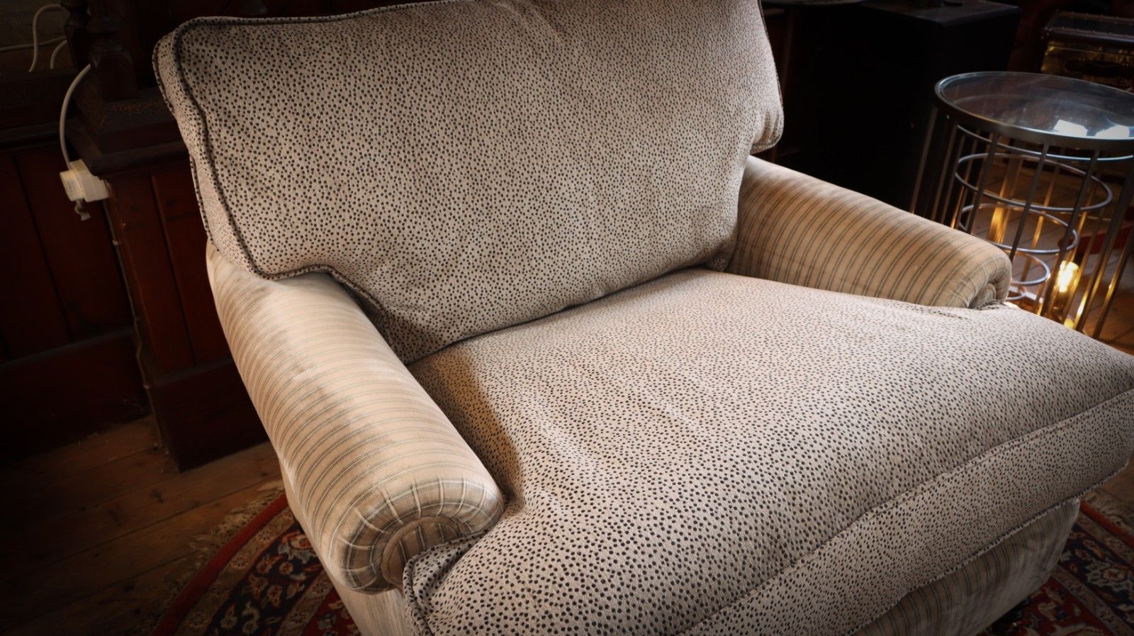 Furniture Super George Smith Short Scroll Arm Signature Cushion Back Snuggler Armchair 🚚 photo