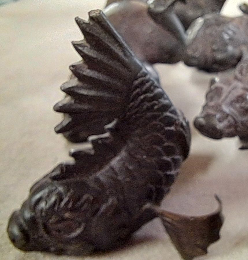 Collection Of 12 Antique Oriental  Bronze Miniature Animal Figurines photo 245.0