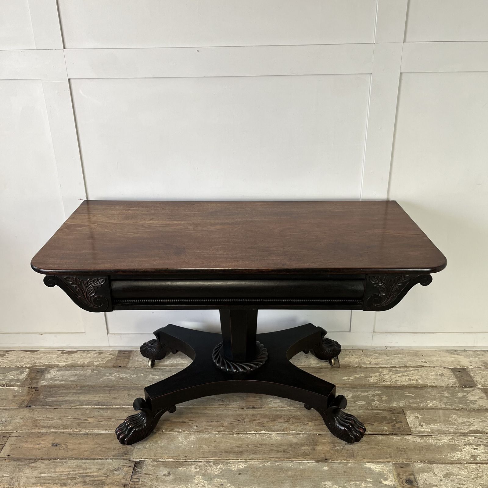 Pair Of Antique Ebonised Mahogany Consoles photo Furniture