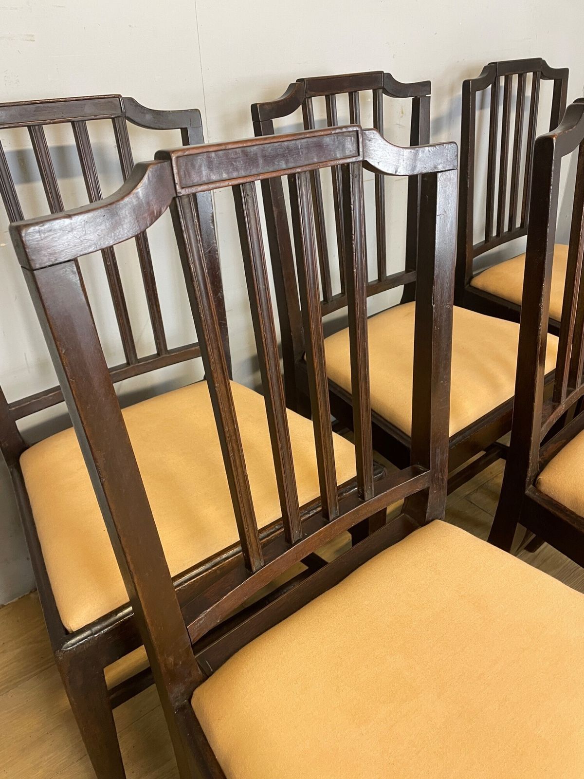 Set Of Six Late Georgian Mahogany Country Made Dining Chairs photo 375.0