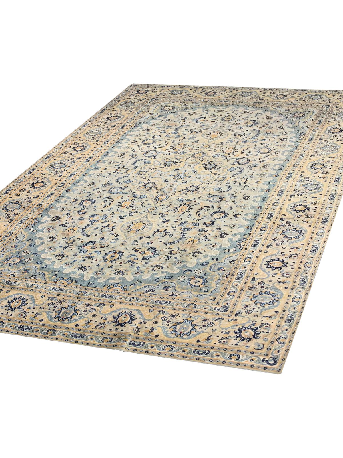 Beige Oriental Rug Handmade Carpet Rug Wool Living Room Rug photo for sale
