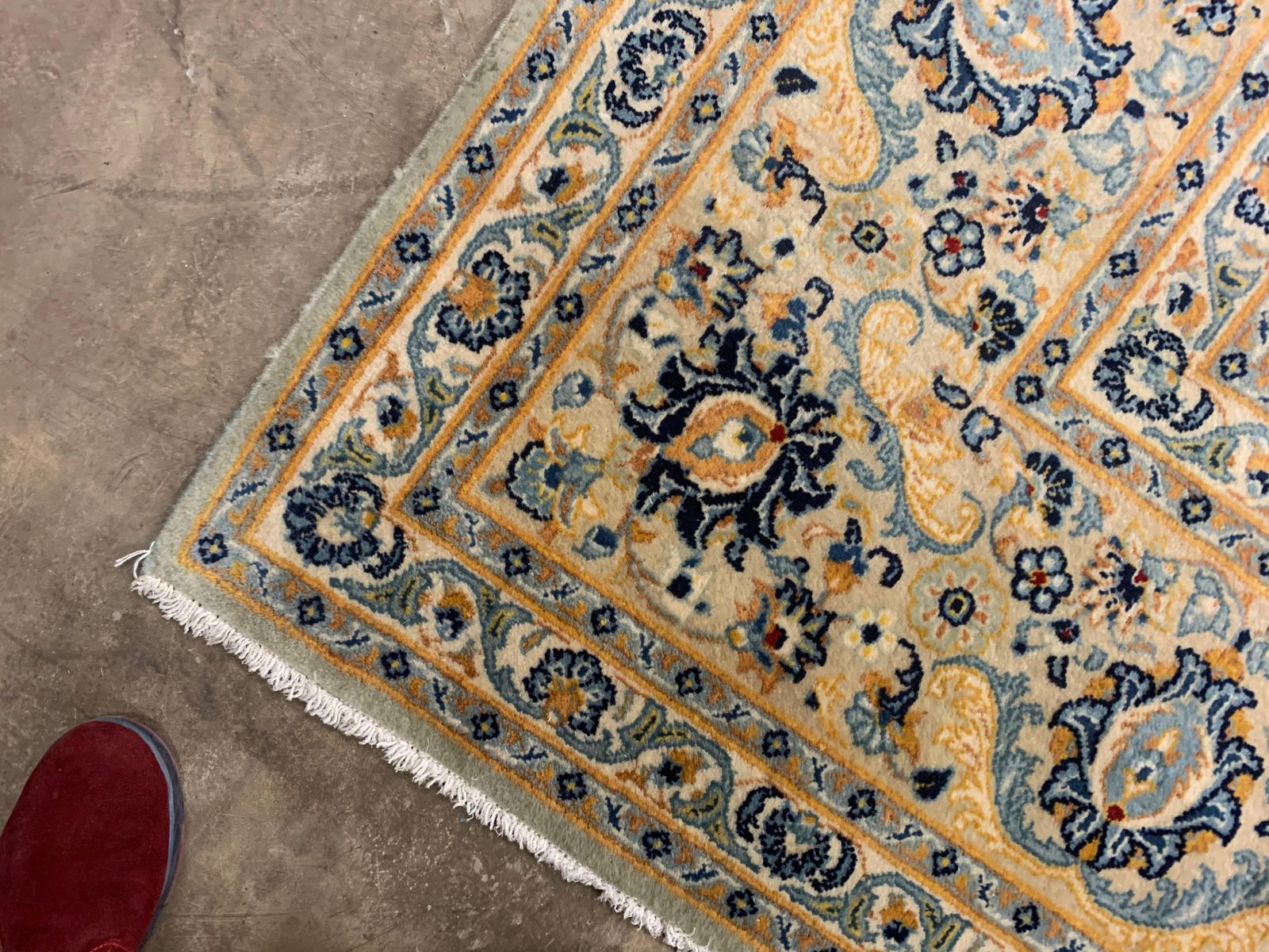 Beige Oriental Rug Handmade Carpet Rug Wool Living Room Rug photo vintage