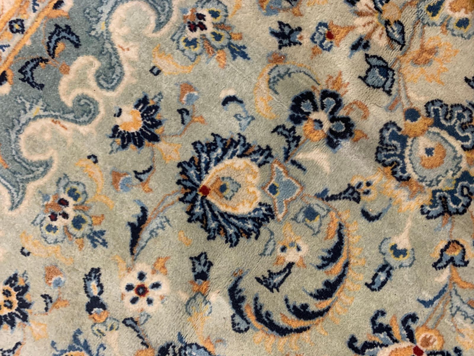Textiles Beige Oriental Rug Handmade Carpet Rug Wool Living Room Rug photo