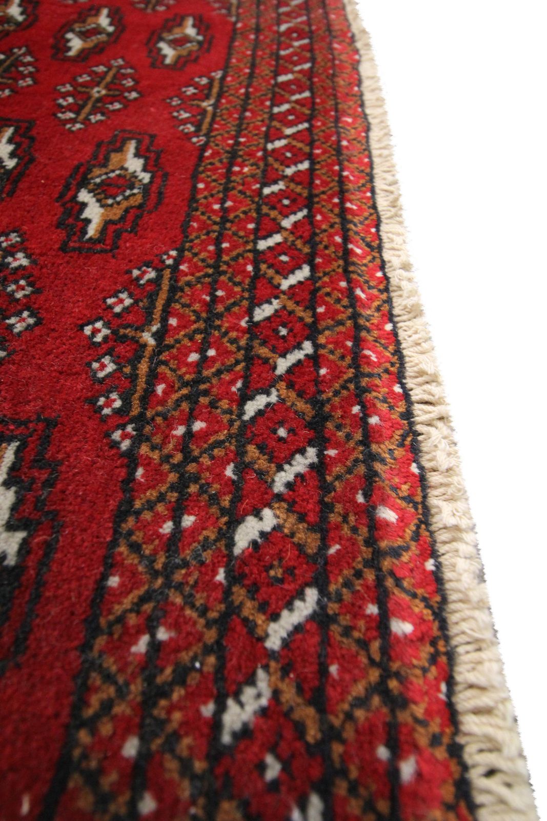 Wool Area Rug Traditional Red Afghan Poshti Small Rug Handmade Oriental photo vintage