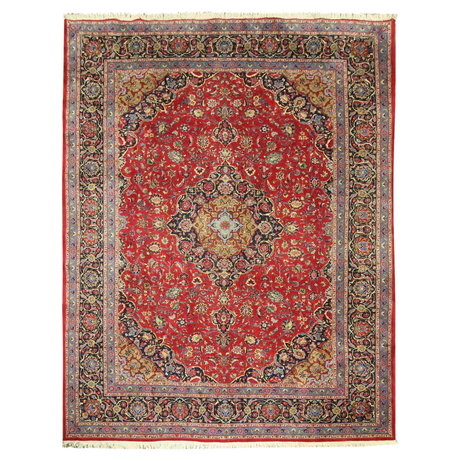 Traditional Large Carpet Red Vintage Rug Handwoven Living Room Rug