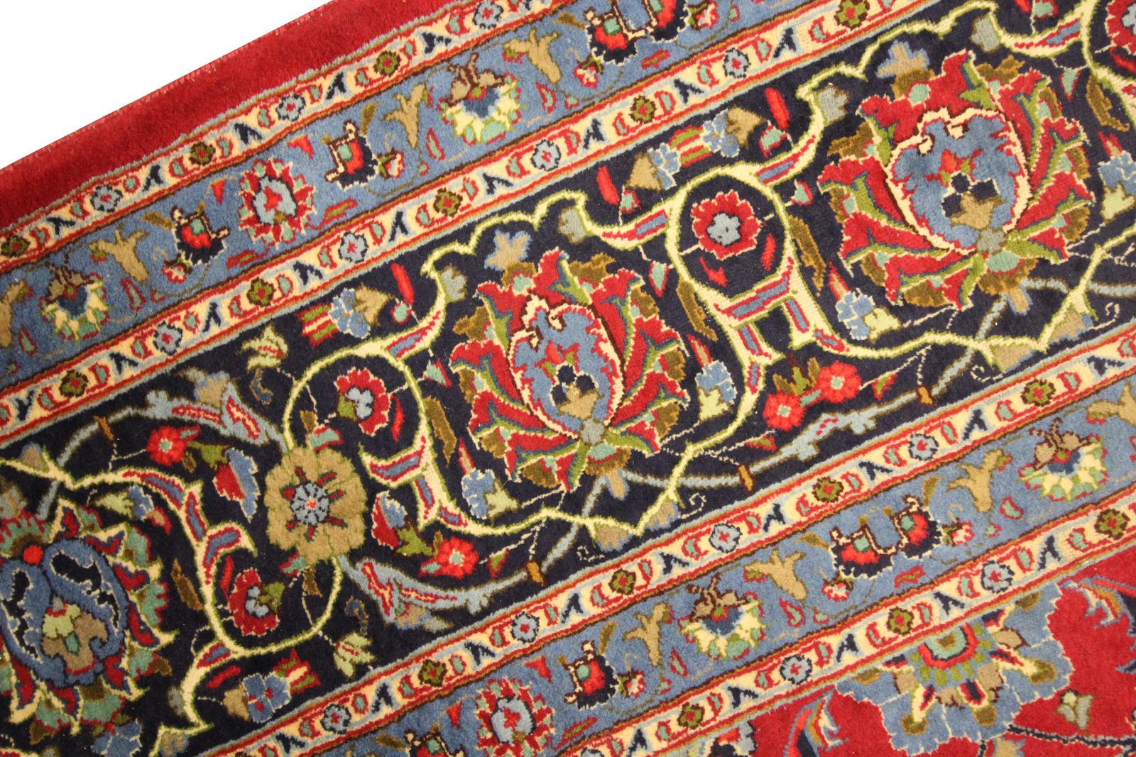 Textiles Traditional Large Carpet Red Vintage Rug Handwoven Living Room Rug photo