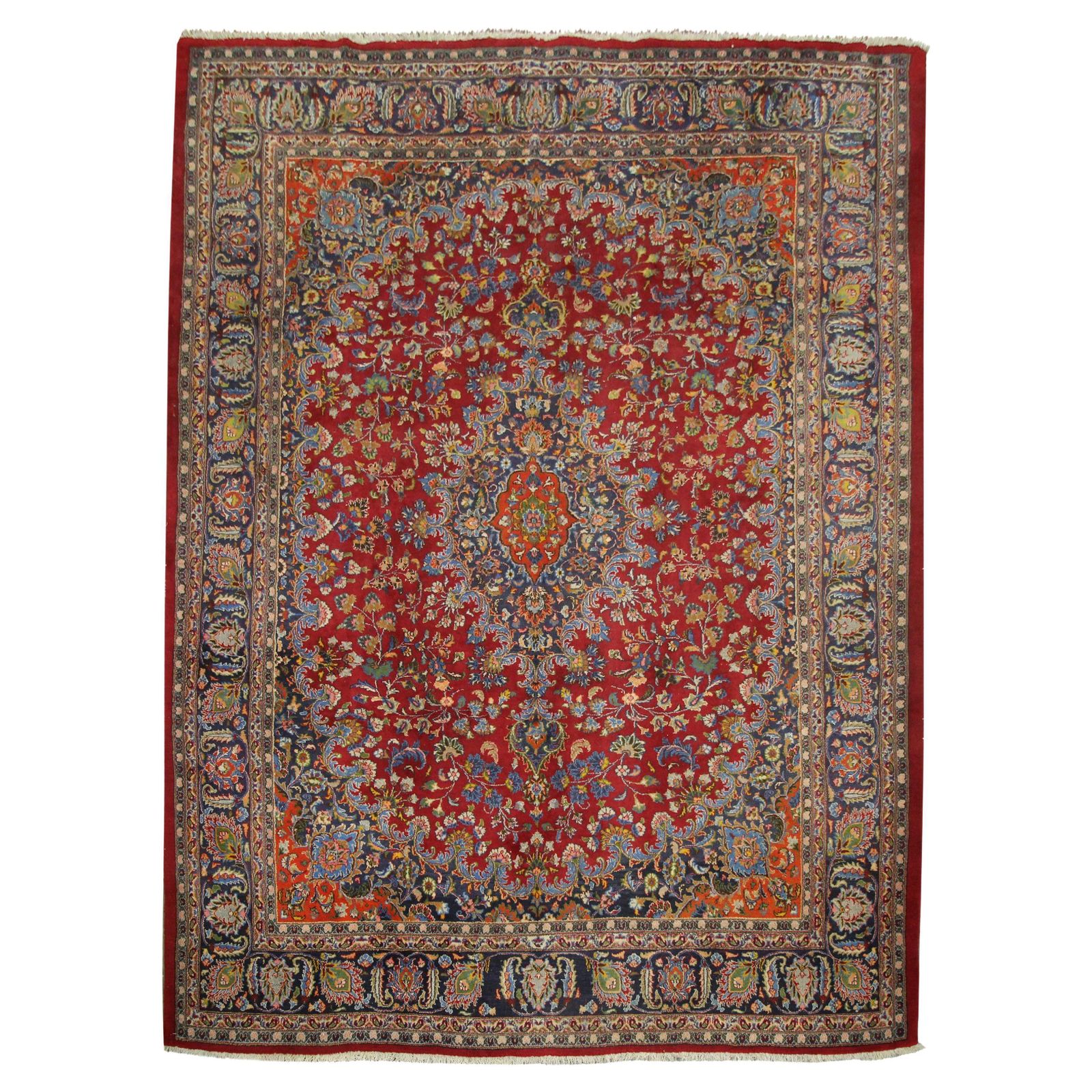 Large Carpet Red Medallion Rug Hanwoven Oriental Wool Living Room Rug