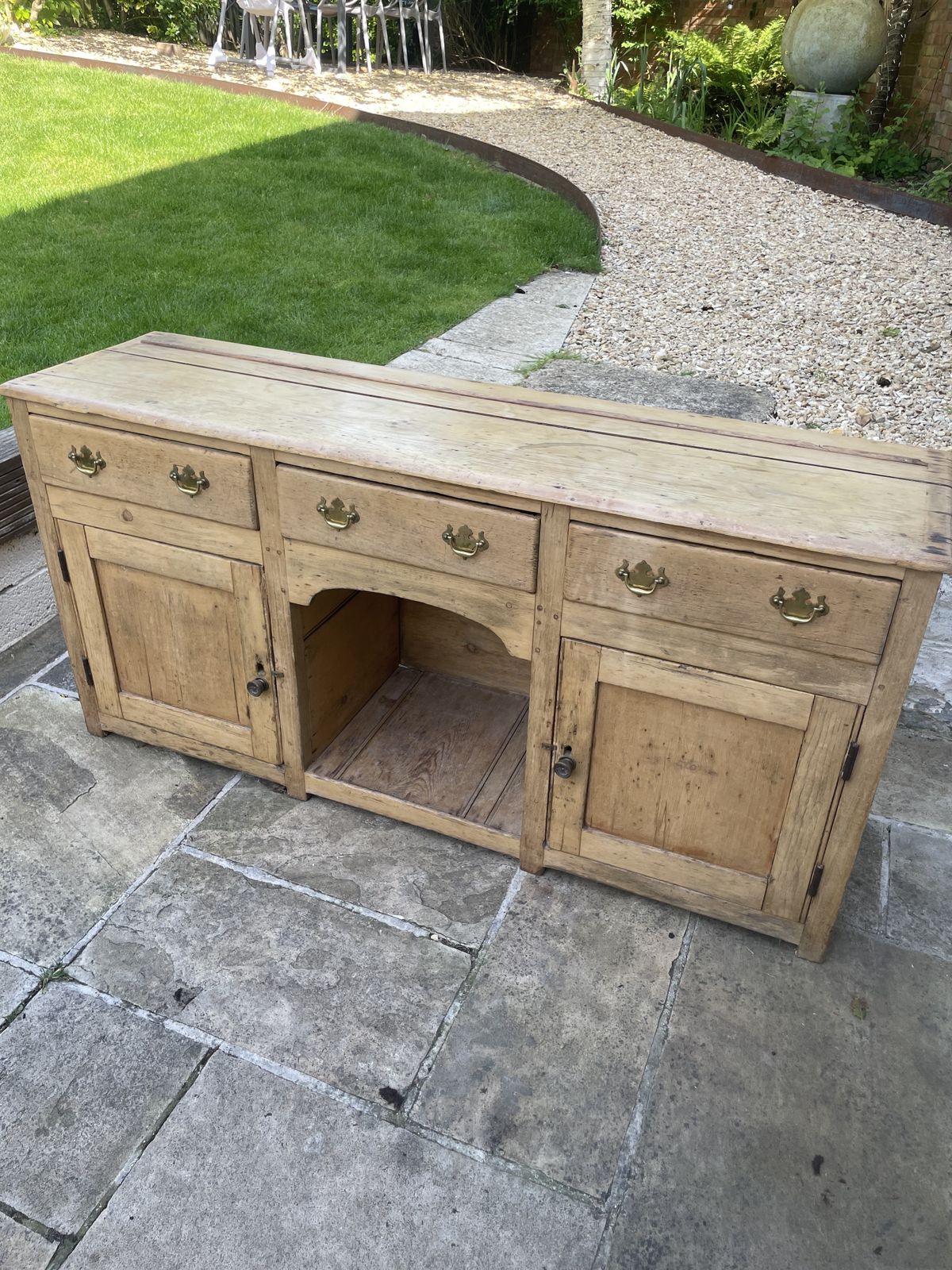 19th Century Stripped Pine French Dresser photo for sale