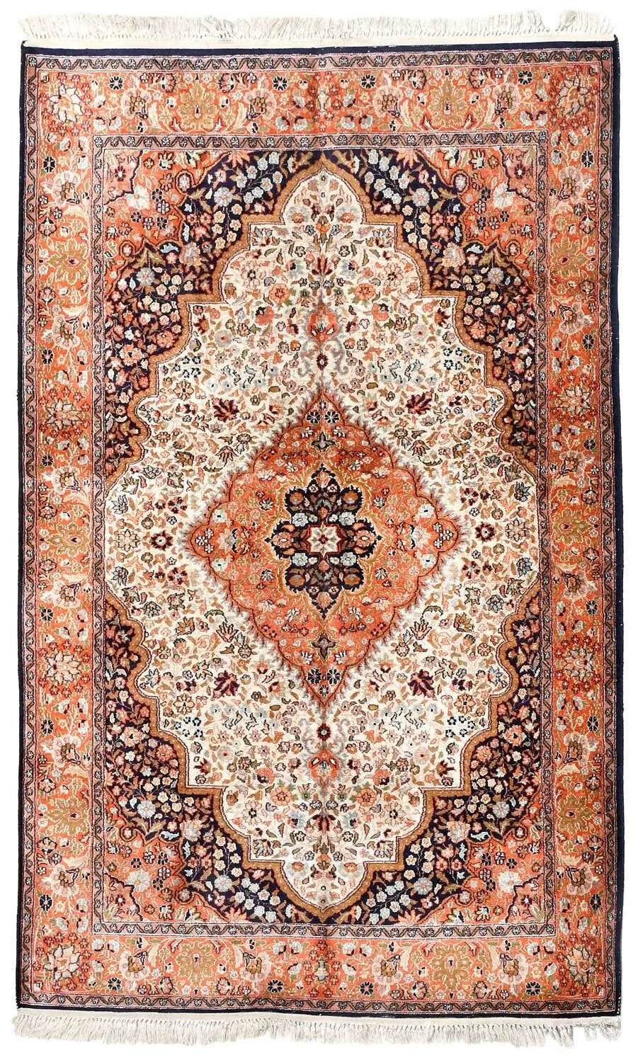 Pretty Kashmir Silk Carpet
