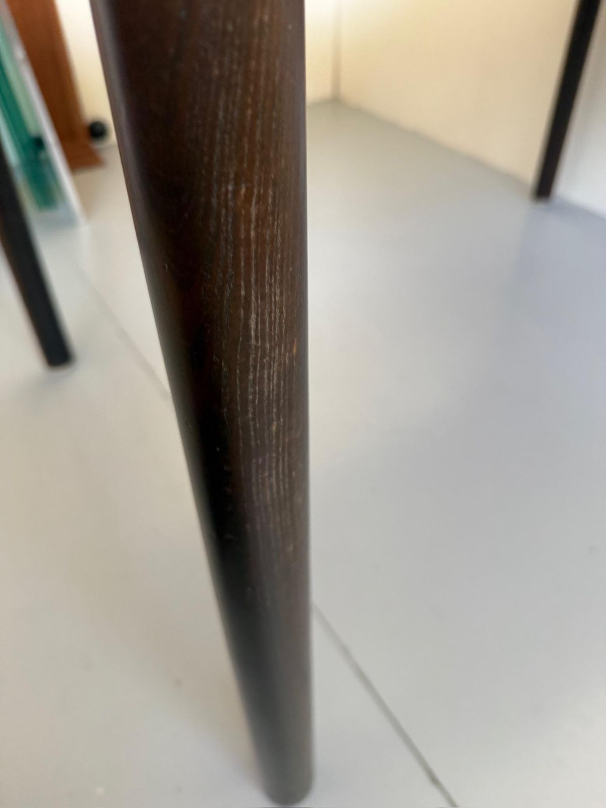 Vintage 70s/80s Pine Wooden Dining Or Breakfast Table With Dark Brown Legs photo buy