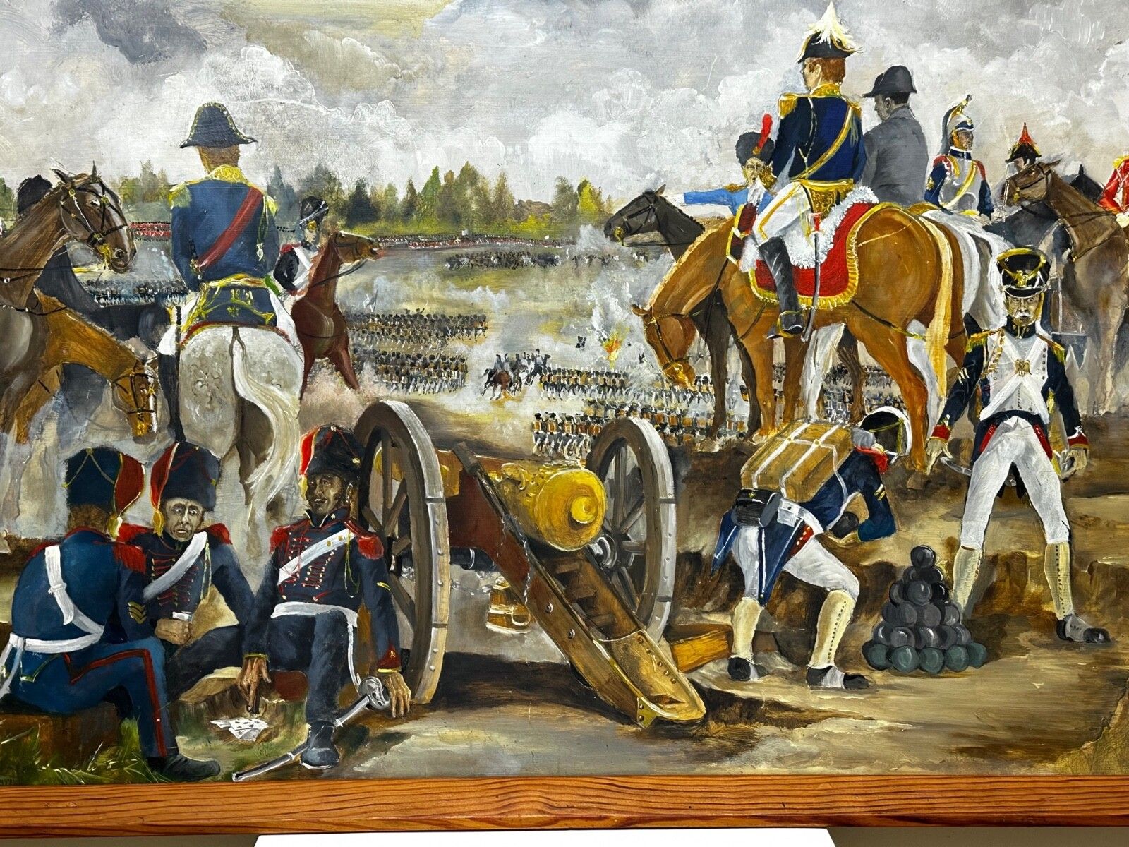 Groot olieverfchilderij Slag bij Waterloo photo 3000.0