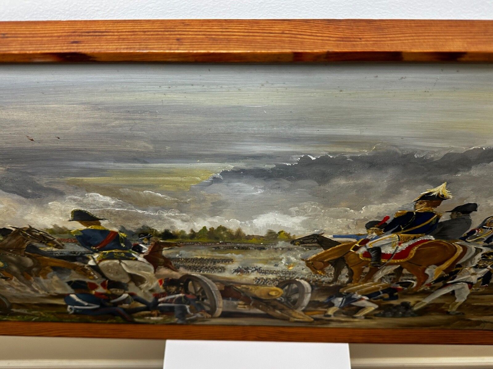 Kunst Groot olieverfchilderij Slag bij Waterloo photo